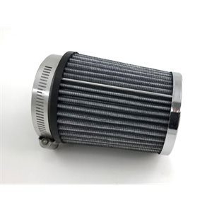 Air filter, 3-1 / 2" x 4" (2-7 / 16 ID) tapered chrome
