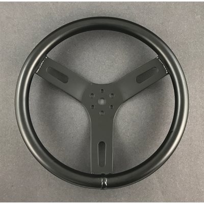 Steering wheel, 12" aluminum (black)